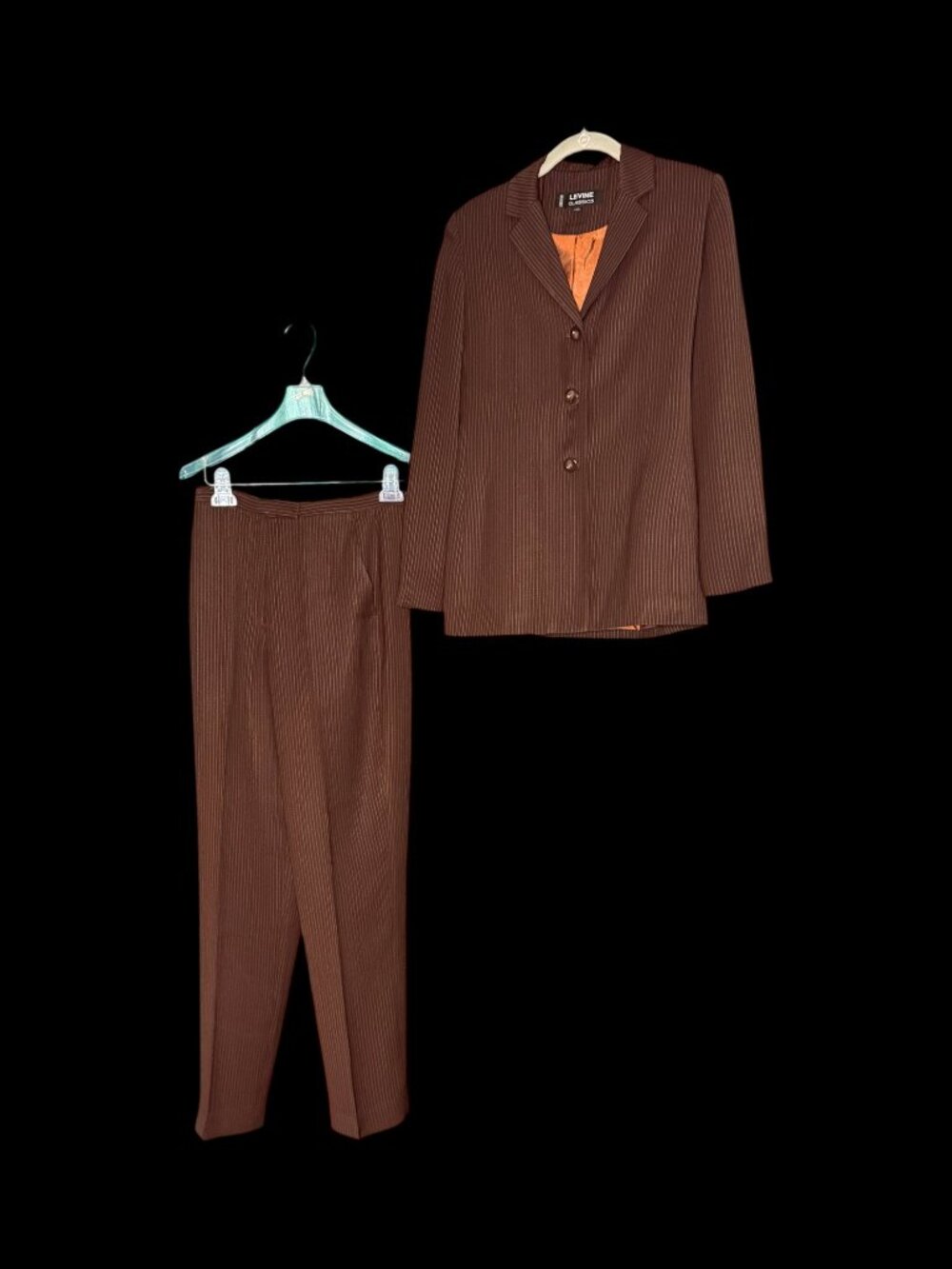 VINTAGE (C.80s) Levine Classics Women's Pinstripe Blazer Size 4